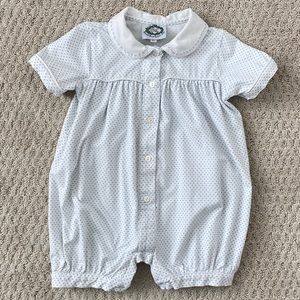 Cecil & Lou Polkadot Collared Knit Shortall - 2T